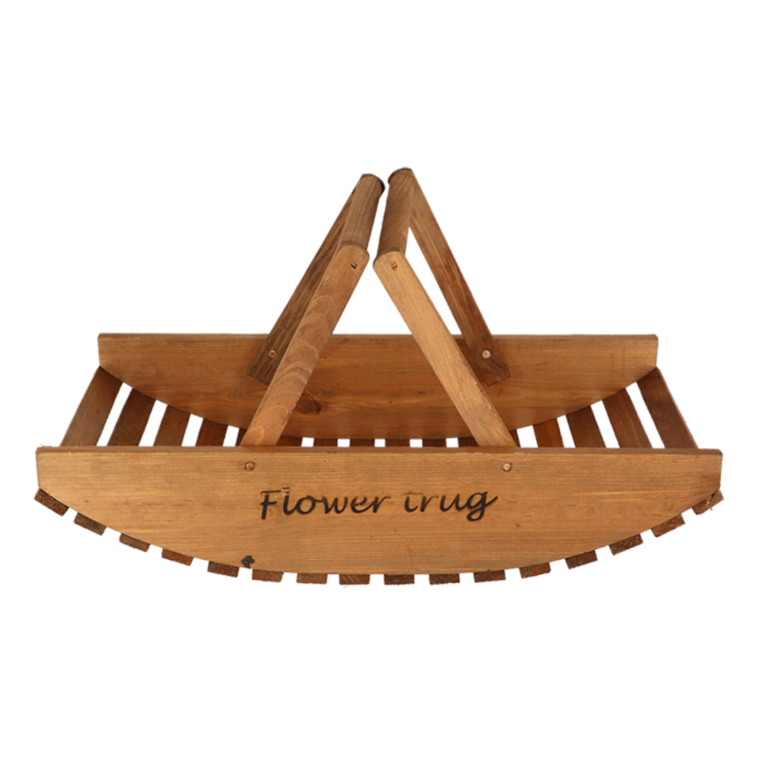 Flower picking basket wood