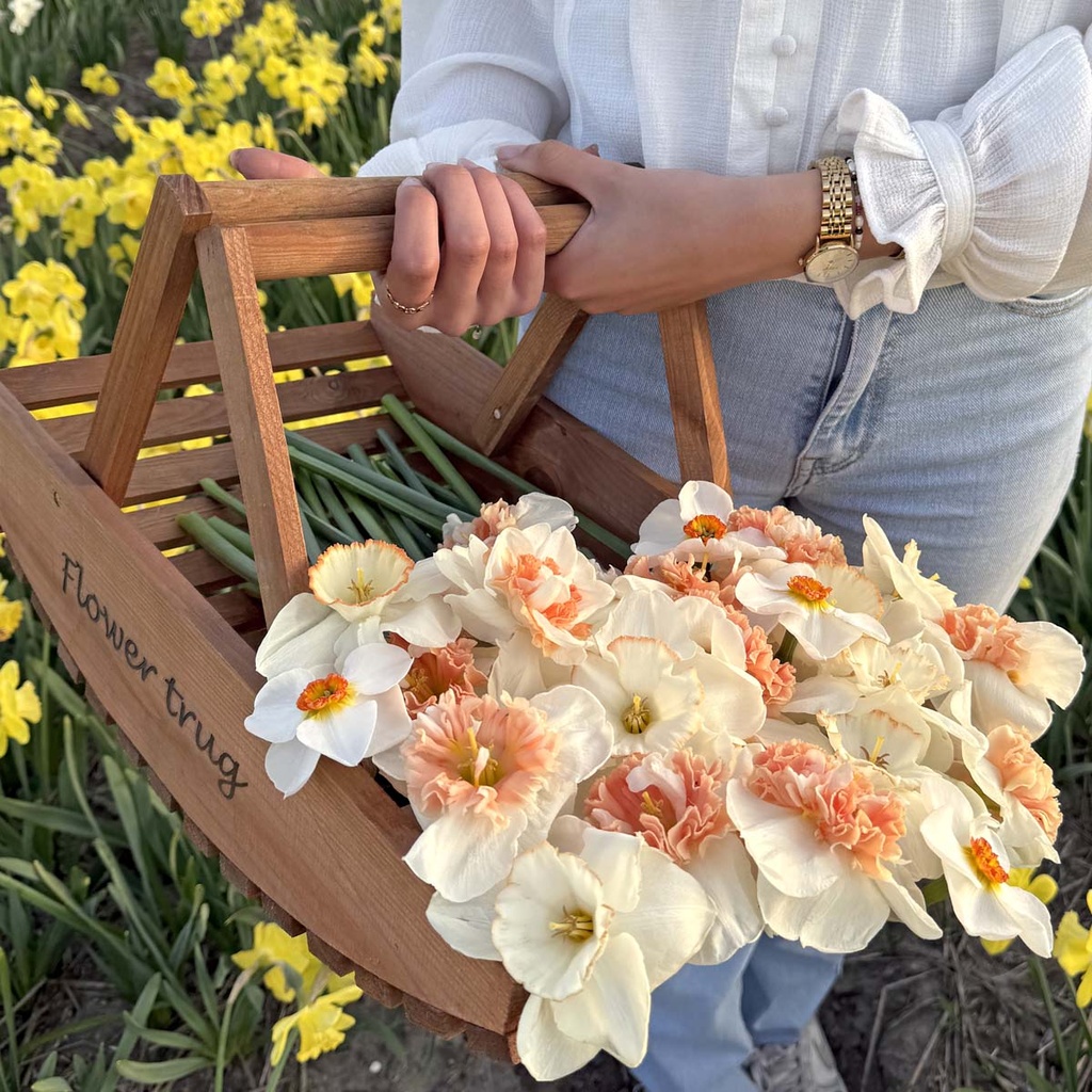 Bloemenplukmand hout