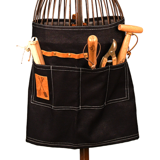 Denim garden tool belt short