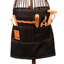 Denim garden tool belt short